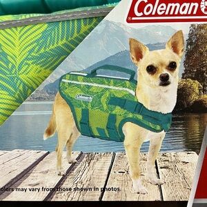 NWT Coleman Dog Pet Floatation Vest Life Jacket Up To 15 LBS Pool Lake  XS